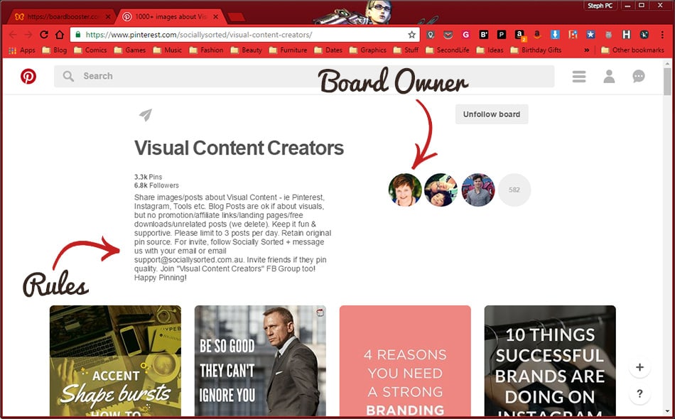 How to join a Pinterest group board